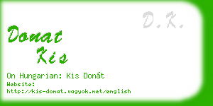 donat kis business card